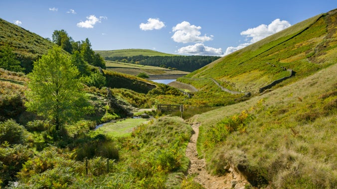 View from William Clough, on the flanks of Kinder Scout, Derbyshire